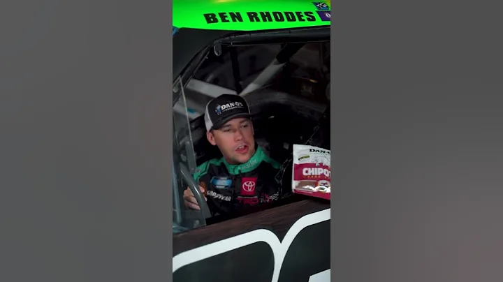 NASCAR Driver Ben Rhodes and Dan O's Own Dan Oliver take a snack break in Ben's tundra