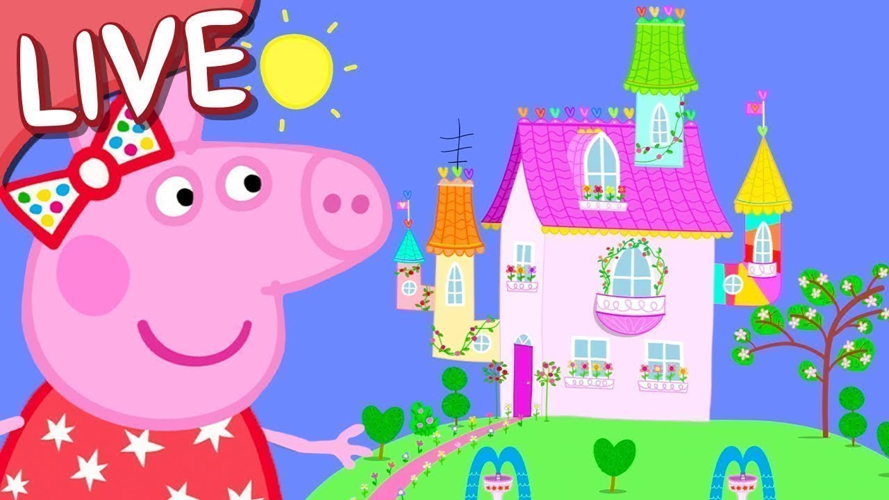 Peppa's Pink Dream House 🌸 Peppa Pig Full Episodes 🌈 Kids Videos LIVE 🔴  