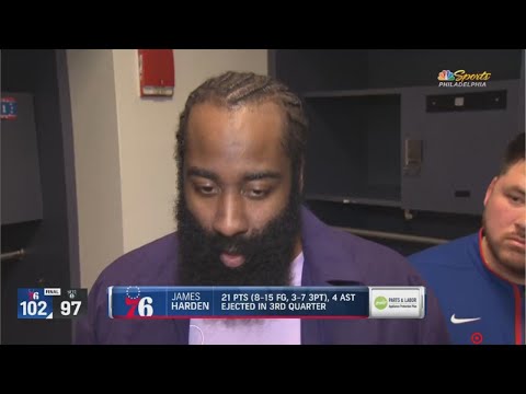 James Harden Postgame Interview | Philadelphia 76ers beat Brooklyn Nets 102-97