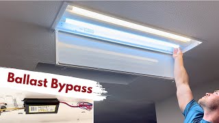 Convert Fluorescent Tube Lights to LED - Easy Ballast Bypass Instructional | Builds by Maz