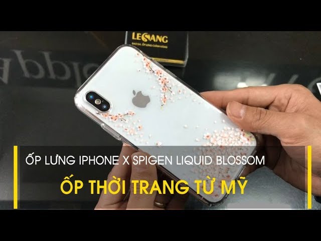 LÊ SANG | Ốp lưng iPhone X / XS Spigen Blossom thời trang tuyệt đẹp, hoạ tiết hoa anh đào từ Mỹ