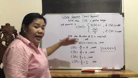 Collatz Sequence | Prof. Glenda R. Tandingan