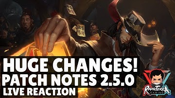 HUGE CHANGES! Patch Notes 2.5.0 LIVE REACTION | Legends of Runeterra | Empires of the Ascended