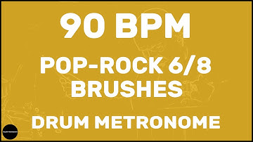 Pop-Rock 6/8 Brushes | Drum Metronome Loop | 90 BPM
