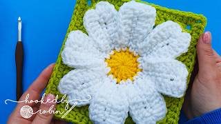 How To Crochet A Large Flower Granny Square 