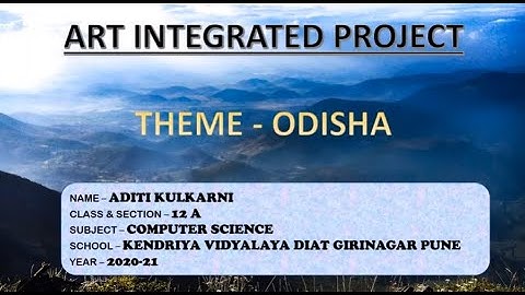 Class 12 Art Integrated Project computer Science 2021