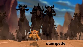 معني كلمة stampede من فيلم The Lion King