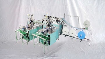 fully automatic plain face masks 1+2 type making production line masques faciaux faisant la machine