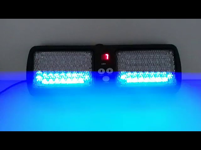 LED Frontblitzer Sonnenblende 45W Police GELB - Audiopipe