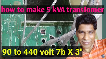 How to make 5 kVA 90 to 440 volt  automatic stabilizer transfomer in 7 b core