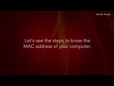 How to Find the MAC Address of Your Computer Tutorial