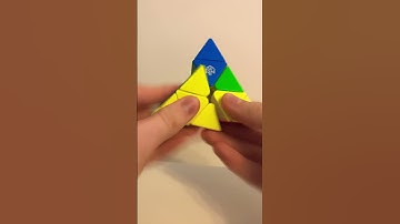 12 moves 1 seconds Pyraminx Cube! #cuber #speedcuber #rubikscube