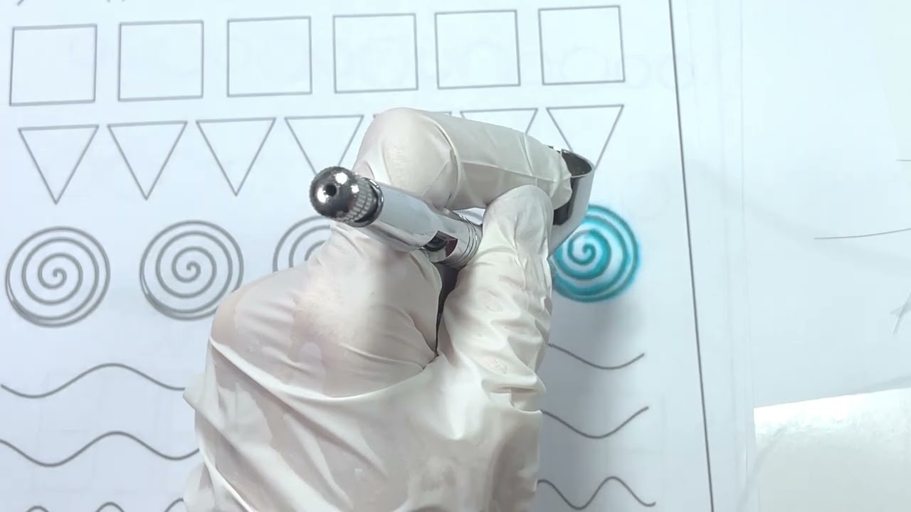 Работа с тренировочными картами. Отработка движений. Тонкие линии, воздушные линии, градиент