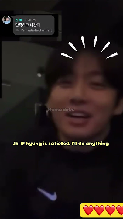 Jk said he will do anything for Jin #jinkook #kookjin #btslivetoday