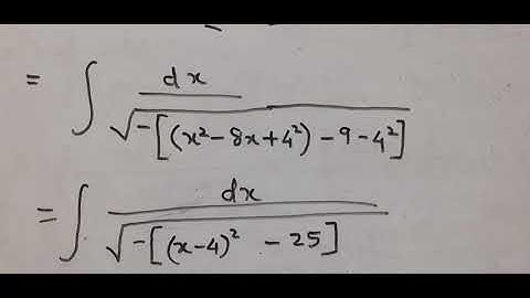 integral dx/sqrt[9+8x-x²] using completion of square exercise 11.10 tn11th cbse 12th maths integral