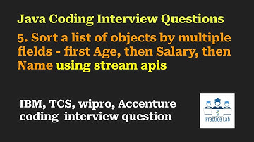 5.Sort a list of objects by multiple fields - first Age, then Salary, then Name