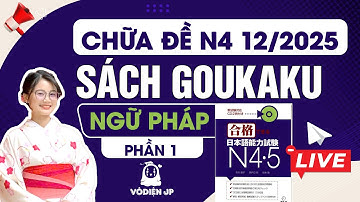 CHỮA ĐỀ N4 - GOUKAKU (NGỮ PHÁP - PHẦN 1) CÙNG VÔ DIỆN SS | CHỮA ĐỀ JLPT N4 2025