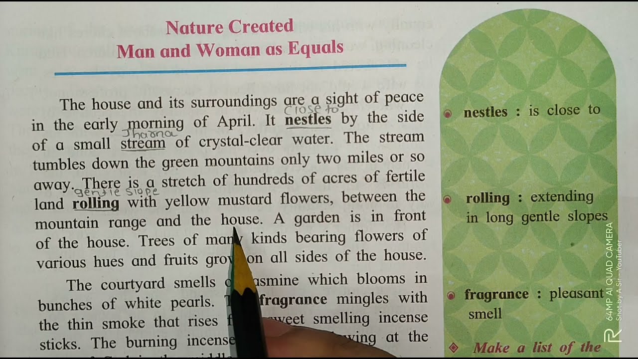 essay on nature created man and woman as equal