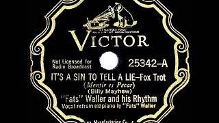 Video thumbnail of "1936 HITS ARCHIVE: It’s A Sin To Tell A Lie - Fats Waller"