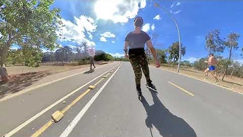 Inline skating, first time Insta360 one R