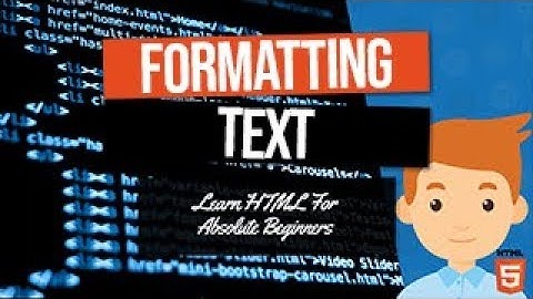 HTML Text Formatting Tags
