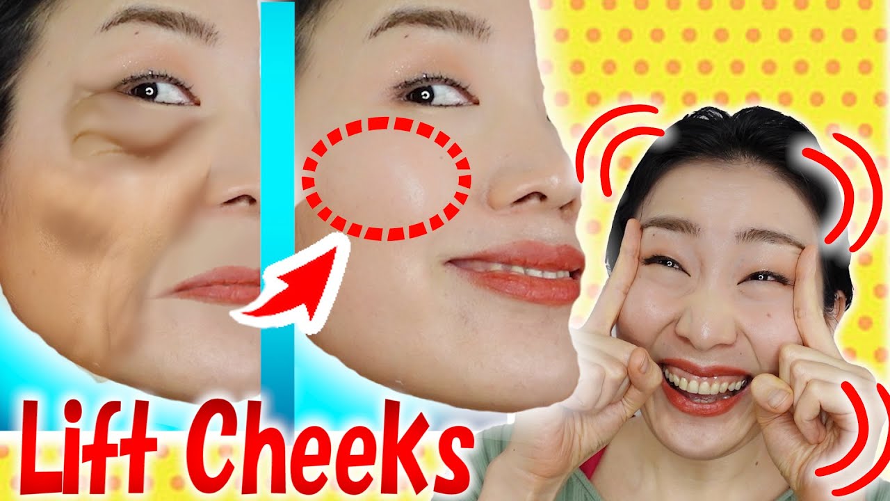 Lift Cheeks Exercise   Massage to Get High Beautiful Cheek Bones