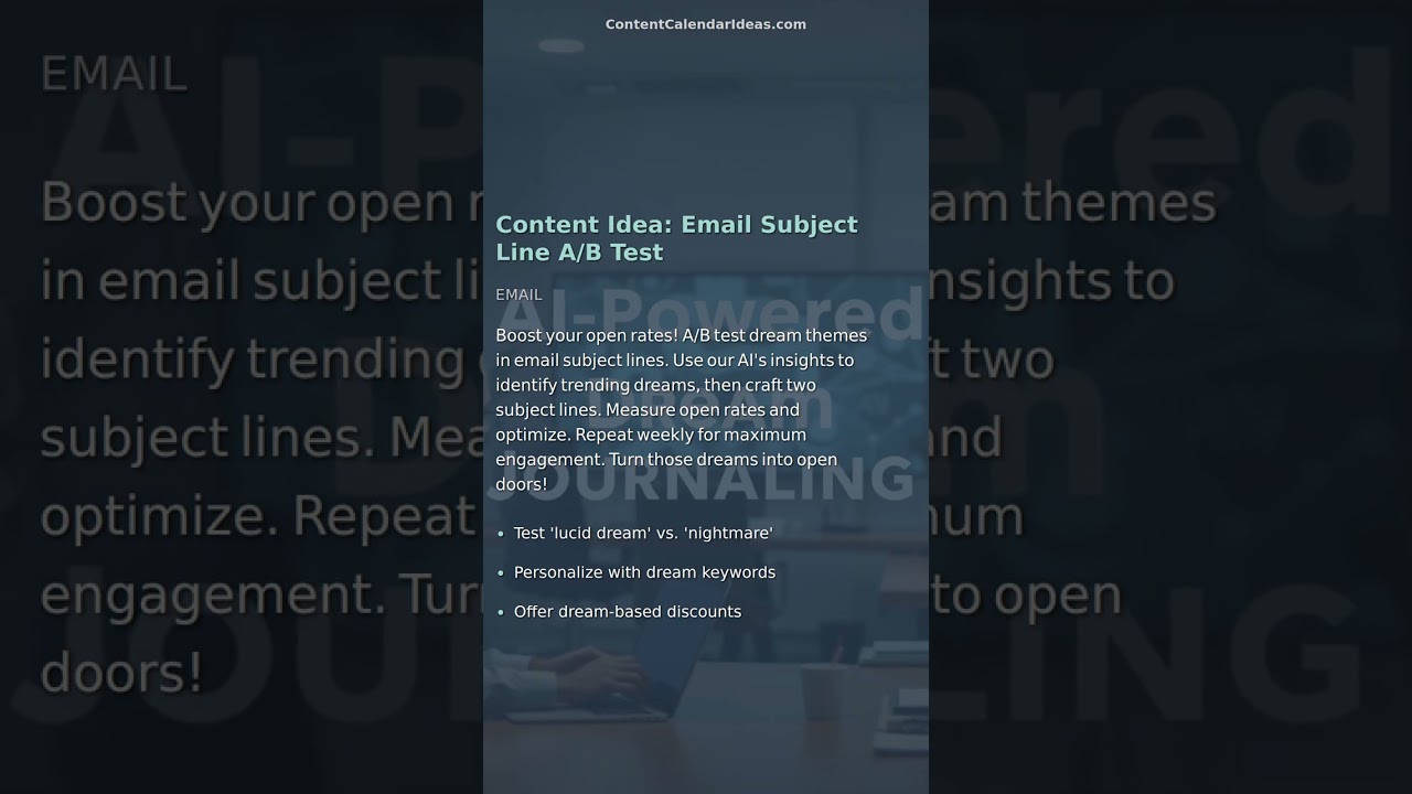 Content Idea: Email Subject Line A/B Test