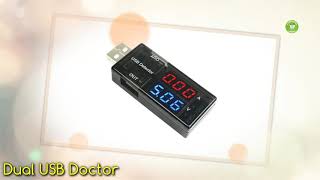 Red+Blue Dual USB Current Voltage Charging Detector Tester Battery Voltmeter Ammeter Charger Doctor