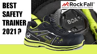 Rock Fall Airtech Safety Trainer Reviewed ESD - BOA Lacing System, Ortholite Insole all day Comfort