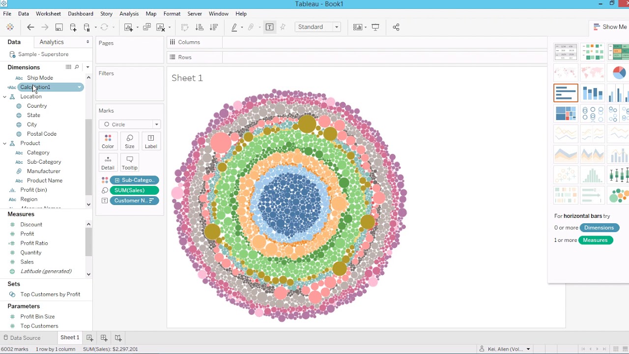 How To Make Bubble Chart In Tableau