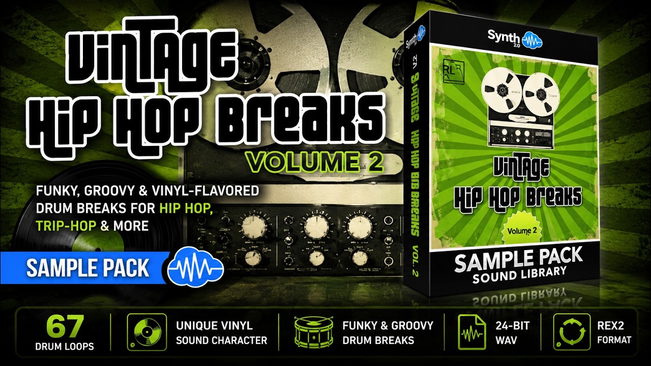 VINTAGE HIP HOP BREAKS Vol.2 (67 drum loops) | SAMPLES PACK