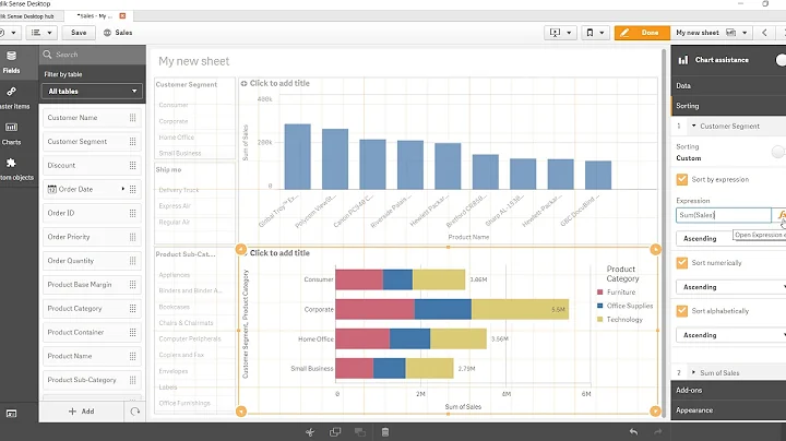 29 How to Sort Qlik Sense Stack Bar Chart