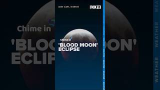 Clouds move across blood moon eclipse