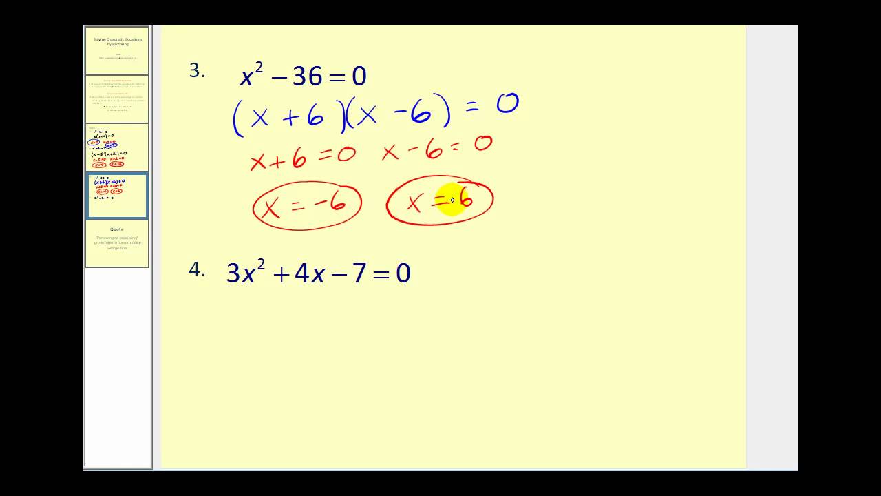 Solving Quadratic Equations by Factoring Regarding Factoring Quadratic Expressions Worksheet