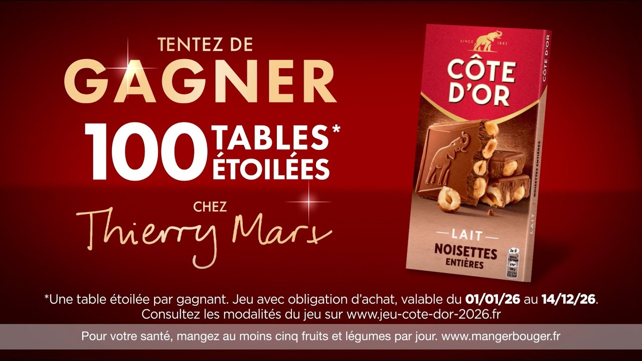 Avec Côte d'Or, tentez de gagner 100 tables étoilées chez Thierry Marx.