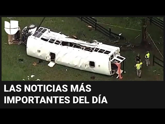 Accidente de autobús con migrantes deja ocho muertos: las noticias más importantes en cinco minutos