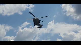 Unique moment in French Football. The ball arrived with the helicopter