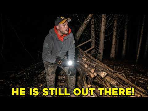 (HE IS STILL OUT THERE!) SCARY NIGHT CAMPING ALONE with POSSIBLE SERIAL KILLER in the HAUNTED WOODS