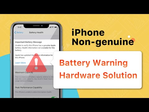 Non-Genuine Battery Warning / Important Battery Message 100% Fix (iPhone XS And Above Models)