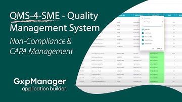 QMS-4-SME - Quality Management System / Non-Compliance & CAPA Management