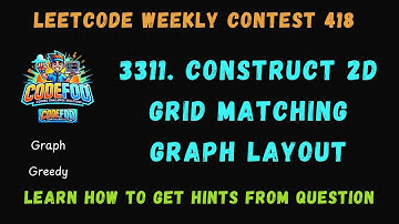 Leetcode Weekly Contest 418 | 3311. Construct 2D Grid Matching Graph Layout | CodeFod
