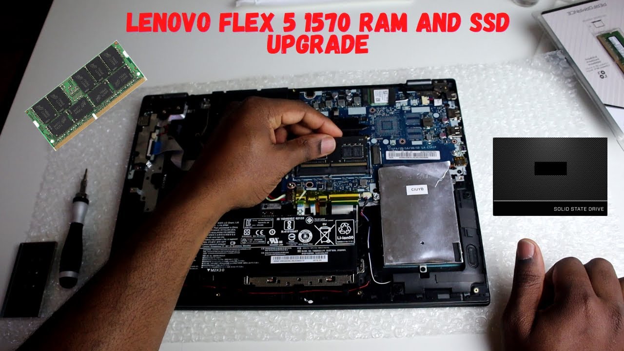 Lenovo Flex 5 IdeaPad 1570 Ram and SSD Upgrade - YouTube