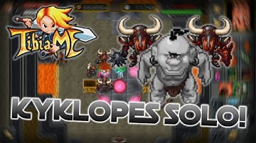 TibiaME - Kyklopes solo - first ever solo fight | world 7