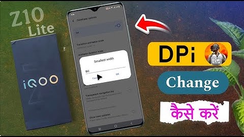 How to Change Dpi on iQOO Z10 Lite | iqoo z10 lite Dpi Settings Free Fire/BGMI