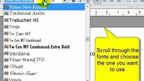 Change the font and font size in OpenOffice