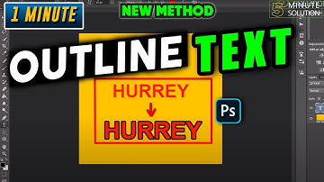 How to outline text in photoshop 2025