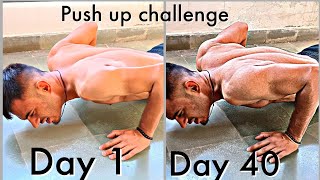 Push up challenge that will change your life (30 days result) #chestexercise #pushday
