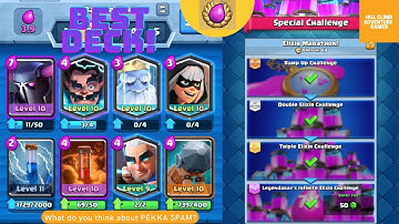 CLASH ROYALE ELIXIR MARATHON BEST DECK! PEKKA SPAM!