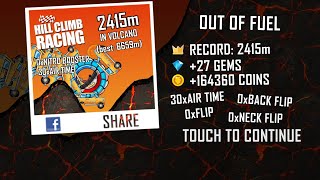 Hill Climb Racing 1.66.0 60 Fps Car Car Volcano 2415M Full Run