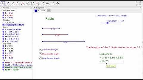 Ratios with GeoGebra